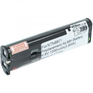 Vhbw 1x Batterie remplacement pour Motorola NNTN4190, NTN8657, NTN8970A, NNTN4190A, NNTN4190AR pour radio talkie-walkie (1200mAh, 4,8V, NiMH)