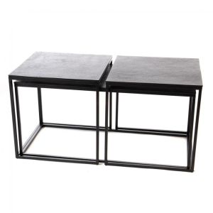 Amadeus Set de 3 tables basses Prato noir - Noir
