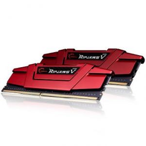 Image de G.Skill F4-2400C15D-8GVR - Barrettes mémoire Ripjaws V Red DDR4 2 x 4 Go 2400 MHz CAS15