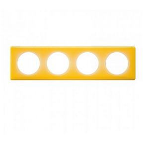 Legrand Plaque céliane 4 postes jaune today