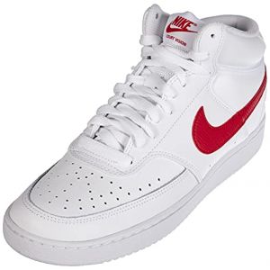 Nike Court Vision Mid, Sneaker Basse Homme, White/University Red, 44.5 EU