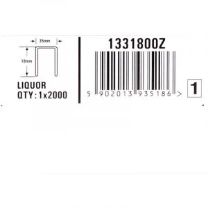 Bostitch Lot de 2000 Agrafes Carton 18 mm pour agrafeuses DSA-3522-E / DS-3519-E / DSA-3519-E / DSA3522-E / MS-3519-E (1331800Z )