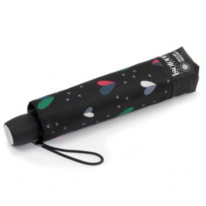 Isotoner Parapluie petit prix solide et ultra déperlant coeur lumineux femme