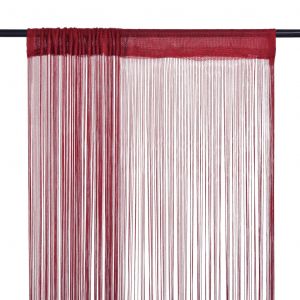 VidaXL Rideau en fils 2 pcs 100 x 250 cm Bordeaux