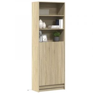 VidaXL Buffet haut led chêne sonoma 69x32,5x200 cm bois d'ingénierie
