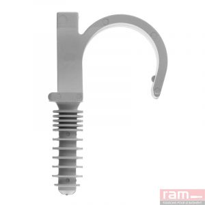 Image de Ram 100 collier cheville CLIP Simple gris pour tube Nu Ø32 et Prégainé Ø20