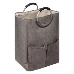 Image de Panier à Linge Double Poc Gris