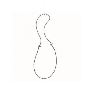 Folli Follie Ladies' Necklace 3N14T020KK_Plata Negra 90 cm
