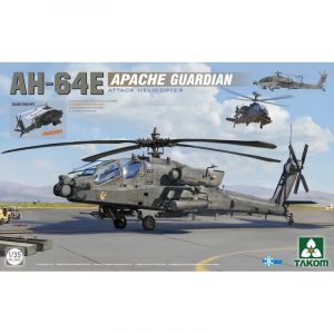 Takom Maquette AH-64E Apache Guardian Attack Helicopter 1/35 Maquette d'hélicoptère - TAK2602