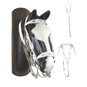 Bridon portuguais équitation avec poitrine et sous-queu JM