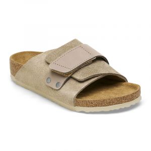 Birkenstock Kyoto Kids Suede Nubuck - Sandales enfant Taupe 32 - &Eacute;troit