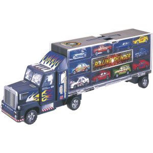 John World Camion transporteur et 10 voitures