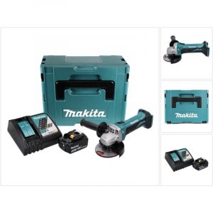 Image de Makita DGA 452 RT1J Meuleuse d'angle sans fil, 18V 115mm + 1x Batterie 5,0Ah + Chargeur + Makpac