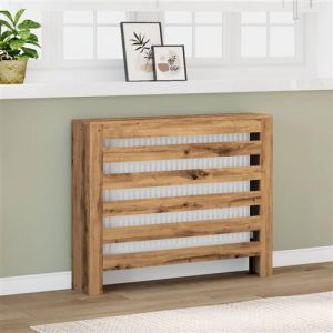 VidaXL Cache-radiateur chêne artisanal 104x20x82 cm bois d'ingénierie, bouchon de radiateur, cache-radiateur haut, radiateur à profil réduit