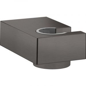 Image de Hansgrohe Support mural pour douchette universel E, Noir Chromé brossé (28387340)