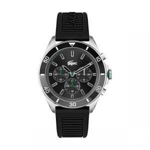 Lacoste Montre Homme Montres TIEBREAKER 2011152 - Bracelet Silicone Noir