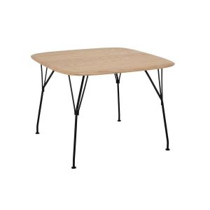 Image de Kartell Table VISCOUNT OF WOOD 100 x 100 cm (Plateau en frêne, structure noire - bois et métal)