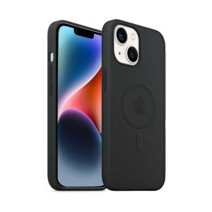 Akashi Coque Protection MagSafe Silicone Noir iPhone 14 Plus