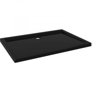 Receveur de douche base de douche bac de douche salle de bain toilette salle d’eau maison intérieur rectangulaire 70x100 cm ABS noir 02_0001959