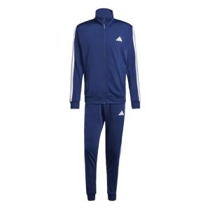 Adidas Homme SPORTSWEAR BASIC 3 STRIPES TRICOT TRACKSUIT, Dark Blue, XL Short