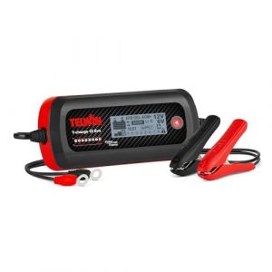 Telwin T-Charge 12 EVO : chargeur, mainteneur de charge &eacute;lectronique et testeur multifonction 6/12 V avec &eacute;cran LCD, pour tous types de batteries de v&eacute;hicules, voitures, motos. IP65. C&acirc;bles inclus.