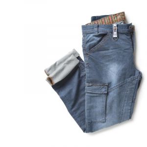 Dike Pantalones Partner blu-Denim Denim-Bleach Talla: M