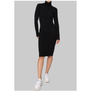 Kebello Robe Robe Col Roulé Noir F