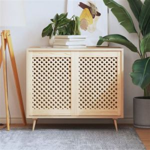 VidaXL Portes d'armoires en treillis 2 pcs 49,5x69 cm pin massif
