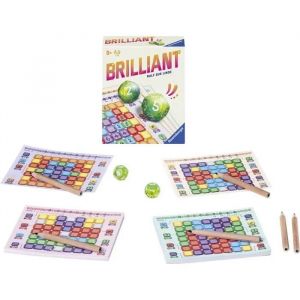 Ravensburger Brilliant, Roll and Write, Jeux de société pour Enfants de 8 Ans et Plus, 1 à 6 Joueurs, Jeux de dés, Jeu pour fêtes, Cadeau Enfant 8 Ans, Jeux de société familiale, édition espagnole