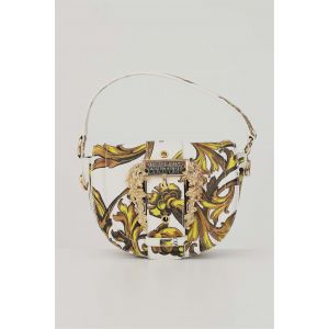 Image de Versace Jeans Couture Minisac &agrave; main baroque en demilune et Blanc