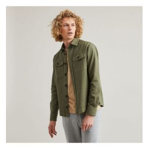 Faguo Sur-chemise en coton recycl&eacute; et coton CERILLY Vert - Couleur Vert - Taille S