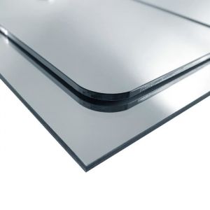 Plaque verre acrylique miroir 3 mm-- Bords droits - 400 x 200 mm