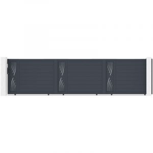 Casanoov - Portail coulissant 6m veleta 600 x 140cm aluminium gris