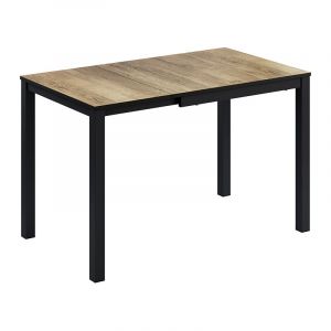 Table de salle à manger Granny, Chêne rustique/anthracite, 120x70cm extensible Vicco