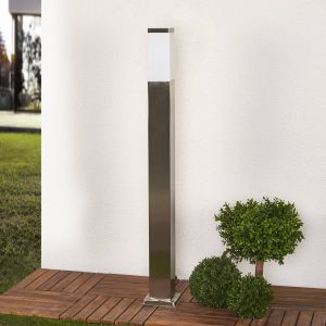 Lindby - Luminaire ext&eacute;rieur 'Lorian' en inox - inox, blanc