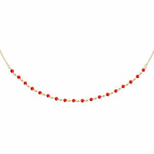 Collier LA PETITE STORY pour femme en Argent 925/1000 serti d'email - 0.002 g - taille : 405CM - LPS10AWV21
