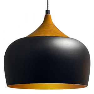 Lustre Suspendu Noir en Fer Avec Câble Pour Café, Bureau, Boutique, Magasin