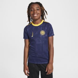 Nike Inter Milan T-shirt d'Entraînement Dri-FIT Academy Pro Avant-Match 3ème - Bleu/Jaune Doré/Bleu Enfant, pointure S: 128-137 cm - ['Bleu'] - Taille S: 128-137 cm