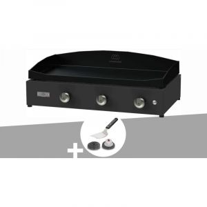 Le Marquier Plancha Pure 375 noire gaz + Kit de nettoyage