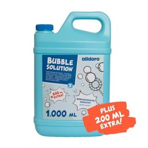 Alldoro 60656 Bubble Fun Liquide pour Bulles de Savon en bidon, Eau savonneuse comme réserve XL de 1,2 Litre