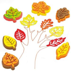 Image de Baker Ross 10 tampons Feuilles d'automne en mousse