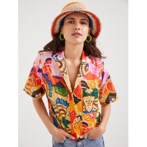 Desigual Chemise motif tropvertical M. Christian Lacroix Multicolore - Taille 42