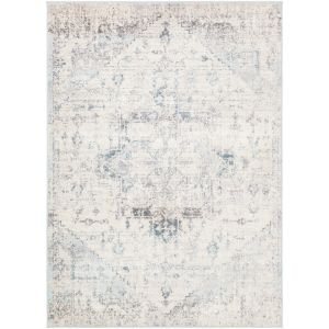 Tapis Vintage Oriental - Ivoire et Bleu - 160x213cm