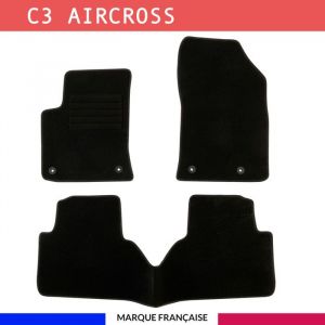 Tapis de voiture - Sur Mesure pour C3 aircross (d&egrave;s 2017) - 3 pi&egrave;ces - Tapis de sol antid&eacute;rapant pour automobile
