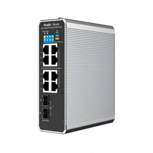Switch Ruijie RG-NIS2100 8 RJ45 Gigabit 2 SFP PoE Gestion Cloud Rail DIN