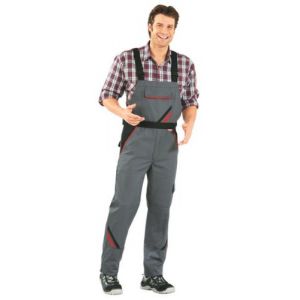 Planam Salopette Highline, Taille 48,ardoise/noir