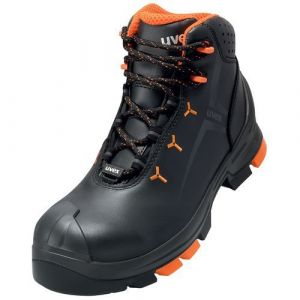 Uvex Chaussures de sécurité montantes Cuir 2 S3 SRC ESD Noir / Orange 52 - Noir / Orange