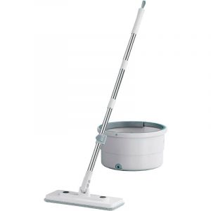 Mop autonettoyant avec manche réglable et seau d'essorage