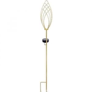 Garden id Lanterne Solaire &Eacute;pi Dor&eacute; - &Oslash;11 H81 Cm - Autonomie 6-8H - Bouton On/Off - Pile Aaa Rechargeable.