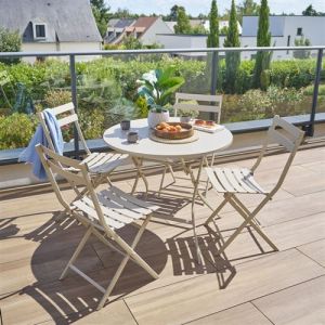 Hesperide Table ronde pliante Greensboro 4p argile
